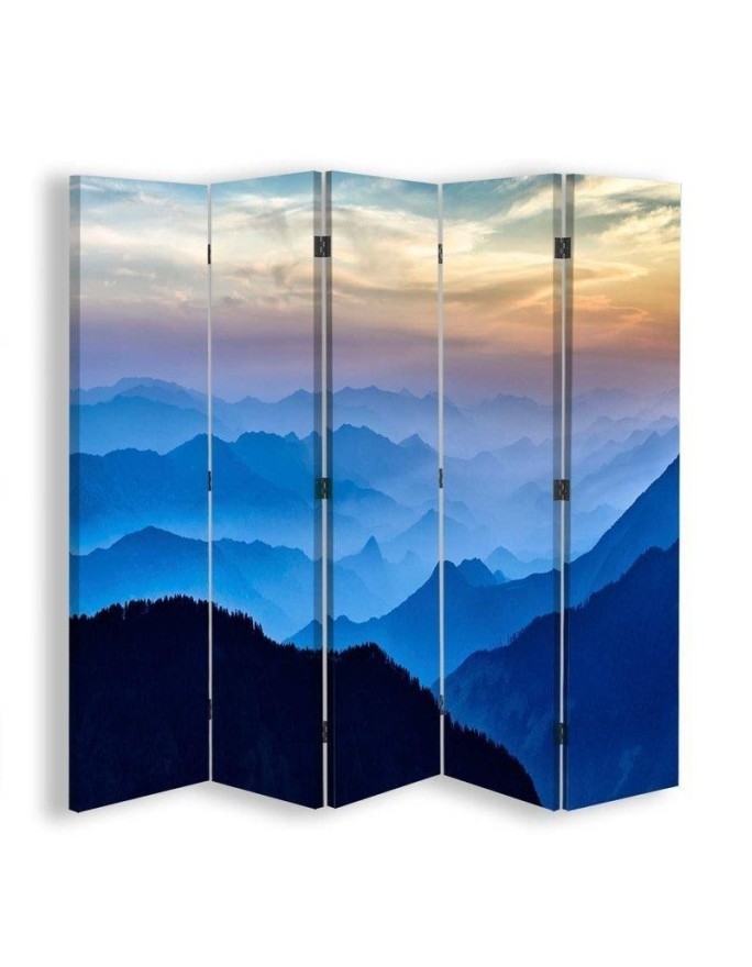 Decorative screen - Mountain peaks in the mist | FEEBY
