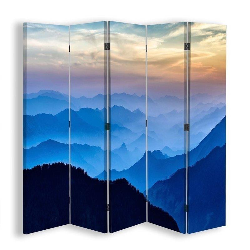 Decorative screen - Mountain peaks in the mist | FEEBY
