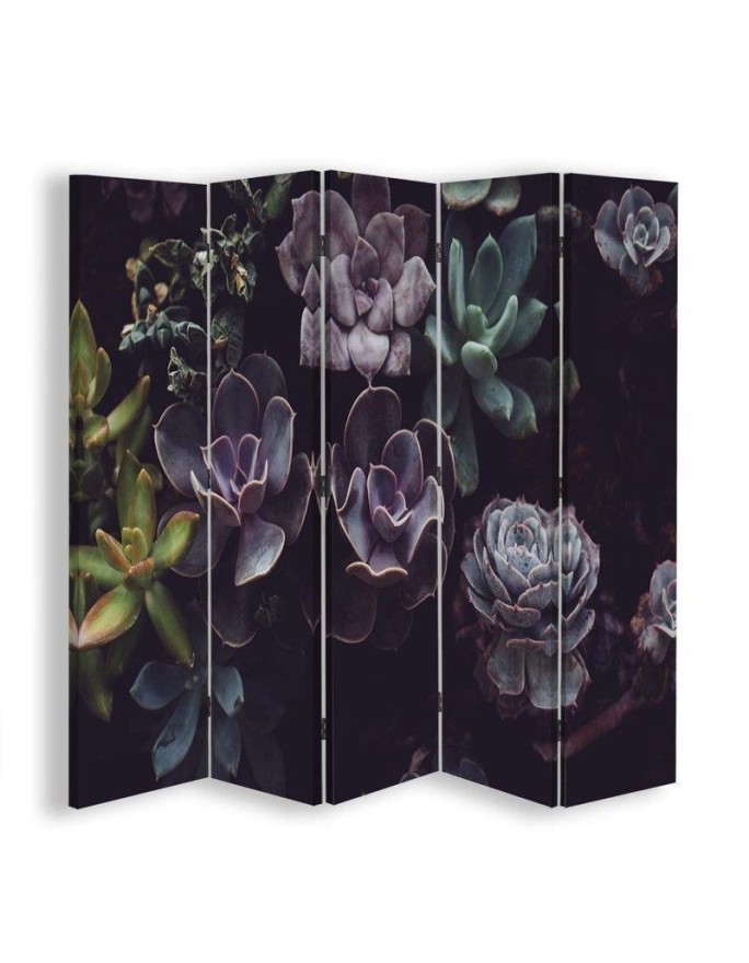 Decorative wall screen - Succulents in muted tones | FEEBY
