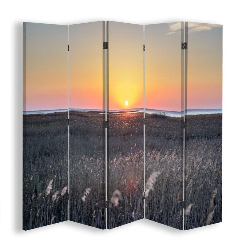 Decorative screen - Sunset over a meadow | FEEBY