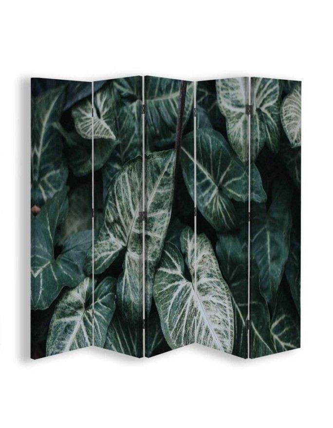 Modern room divider - Green leaves in macro scale | FEEBY