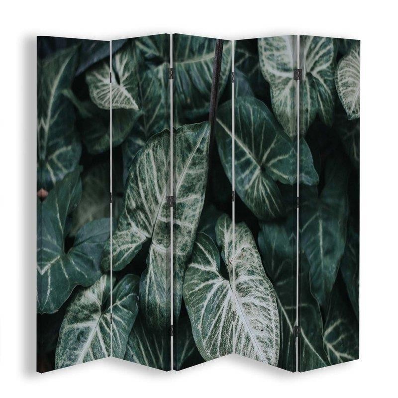 Modern room divider - Green leaves in macro scale | FEEBY