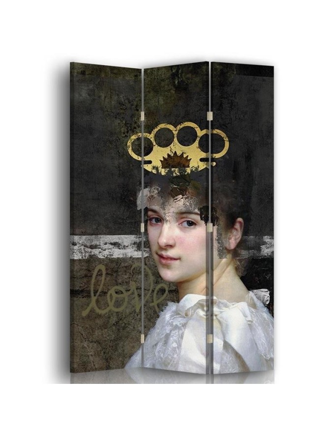 Double-sided room divider - Woman with a caster on her head | FEEBY