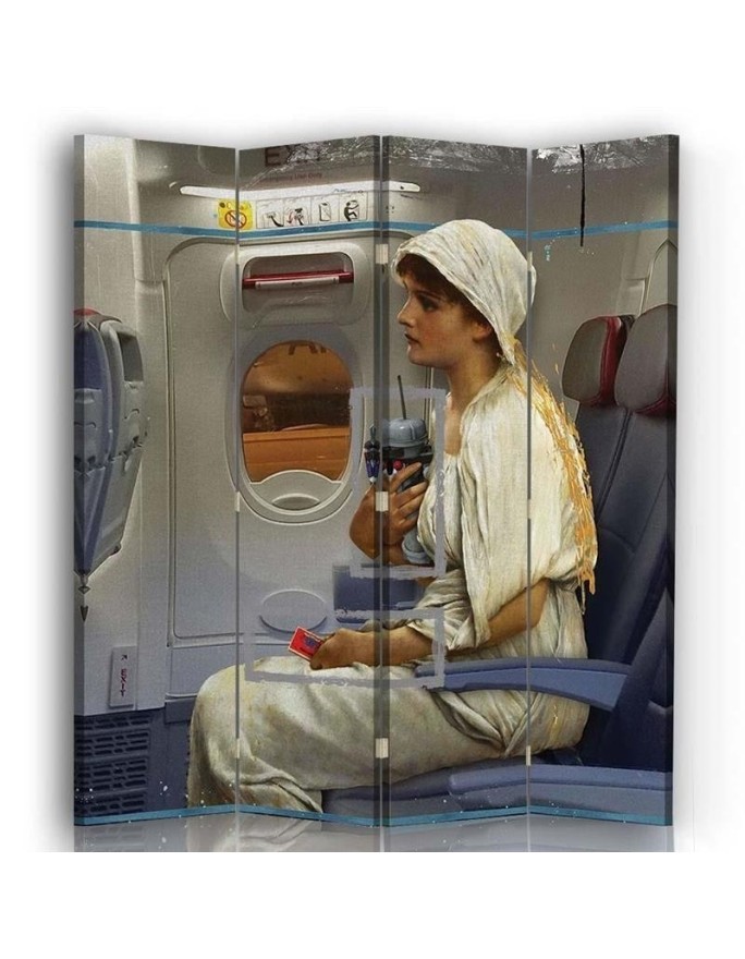Rotating screen - Woman on a plane - Jose Luis Guerrero | FEEBY