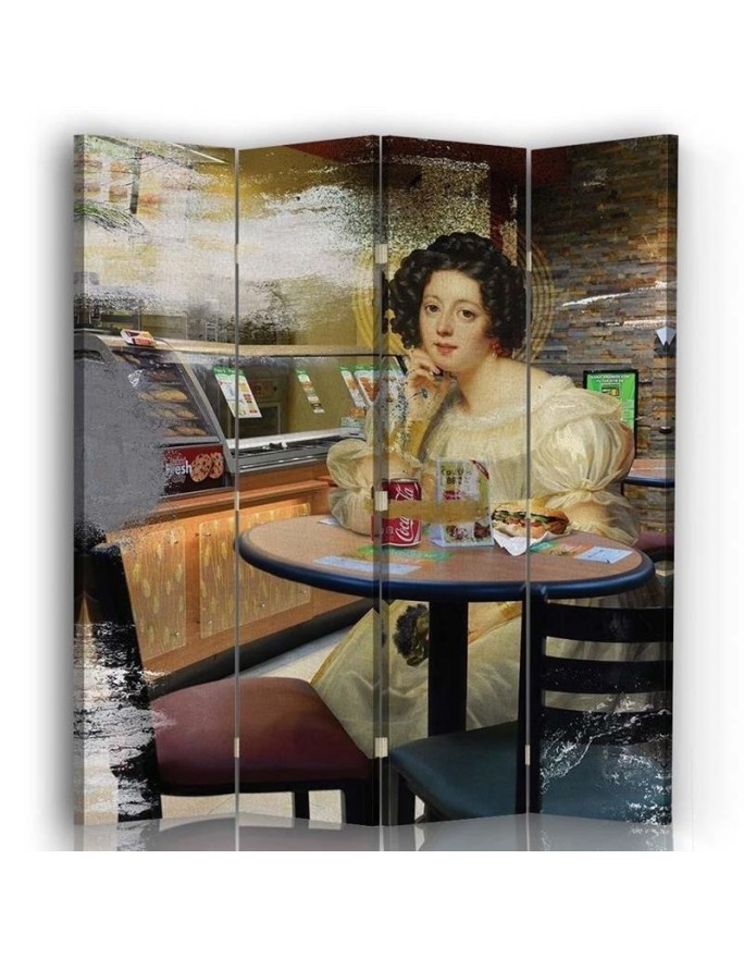 Modern room divider - Woman in a restaurant | FEEBY