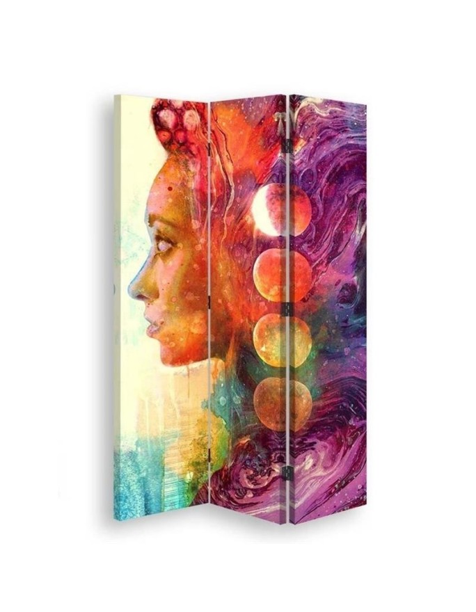 Bedroom divider - Colourful woman, space abstract | FEEBY