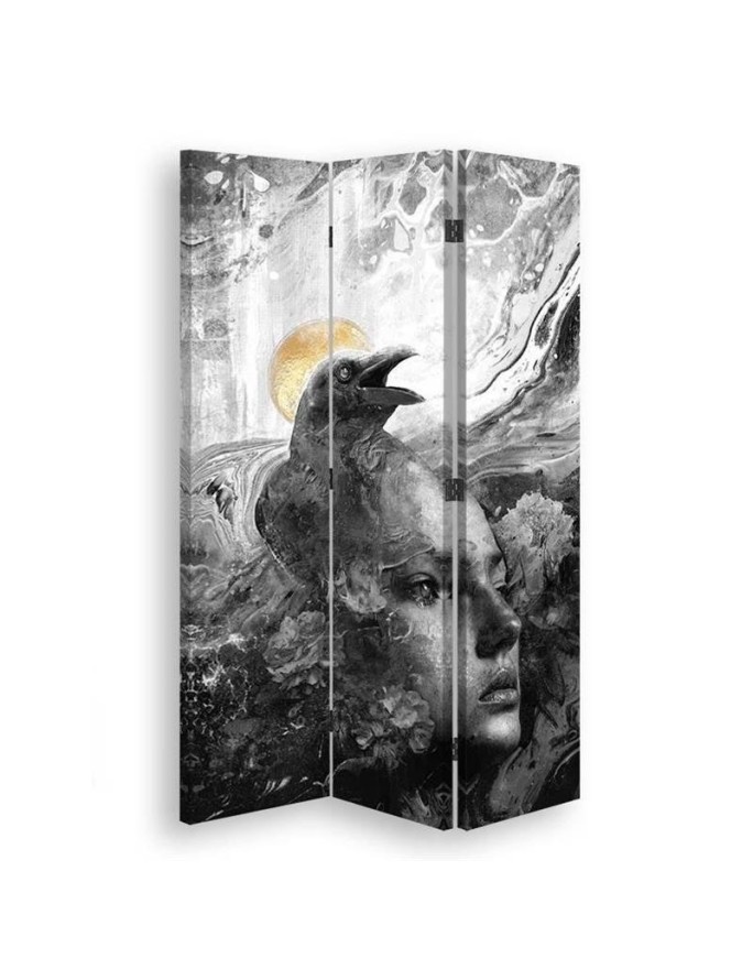 Double-sided screen - Combination of woman and bird | FEEBY
