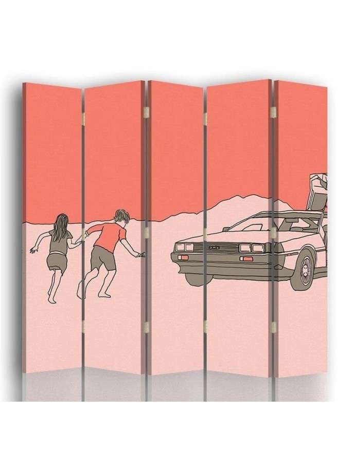 Children's room divider - Pink DeLorean - Farkas | FEEBY