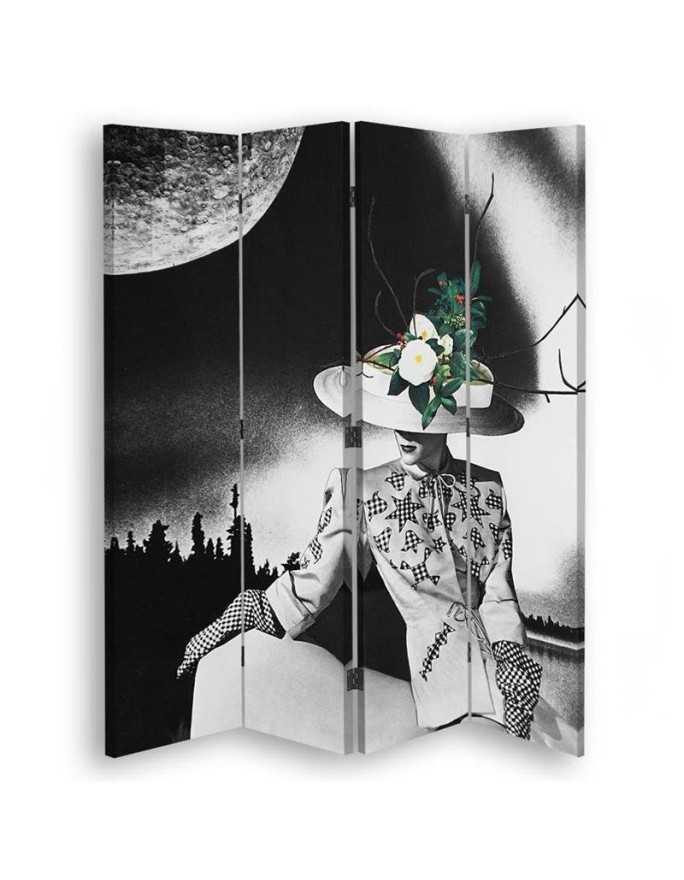 room divider - Woman sitting on a stone | FEEBY