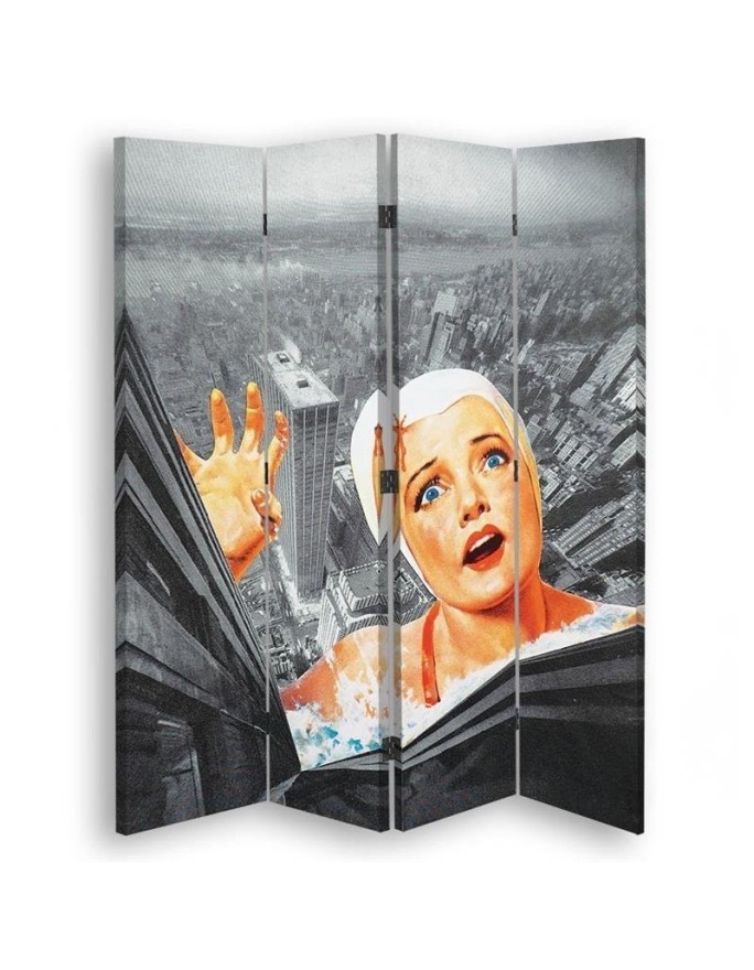 Practical room divider - Woman falling from the top of a building | FEEBY