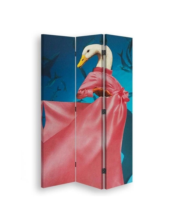 Decorative screen - Duck in pink dress | FEEBY