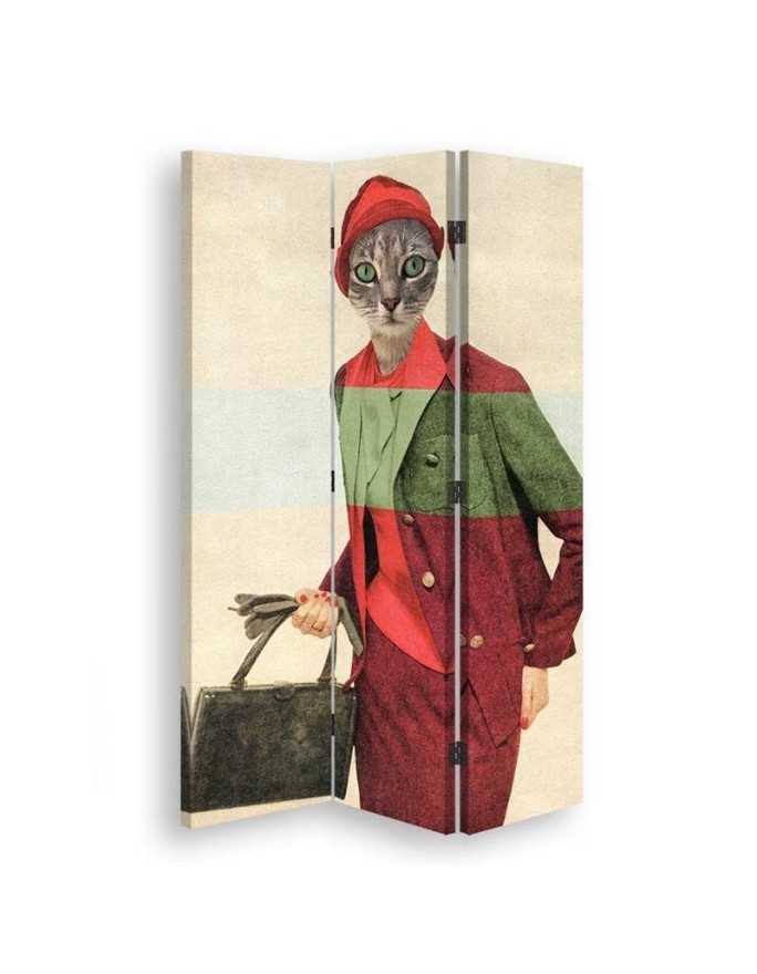 room divider - Cat in red outfit | FEEBY