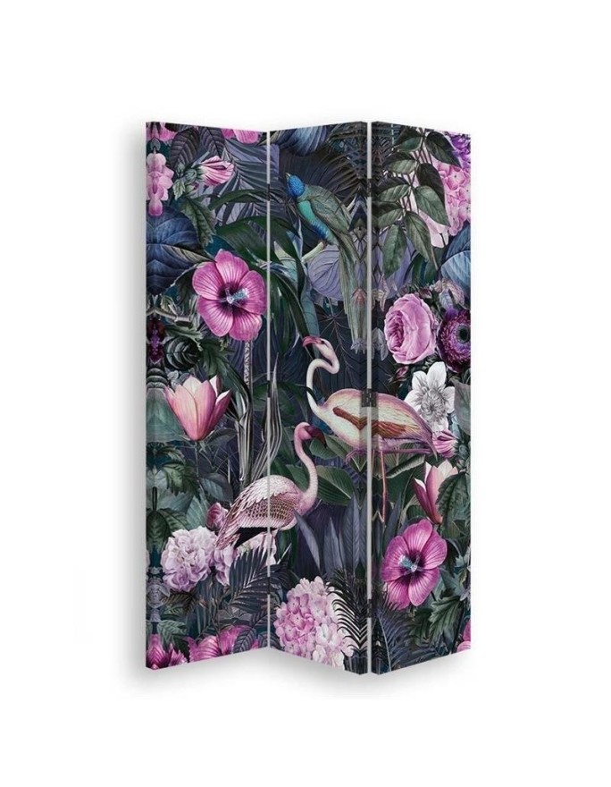 room divider - Flamingos in a dark jungle | FEEBY