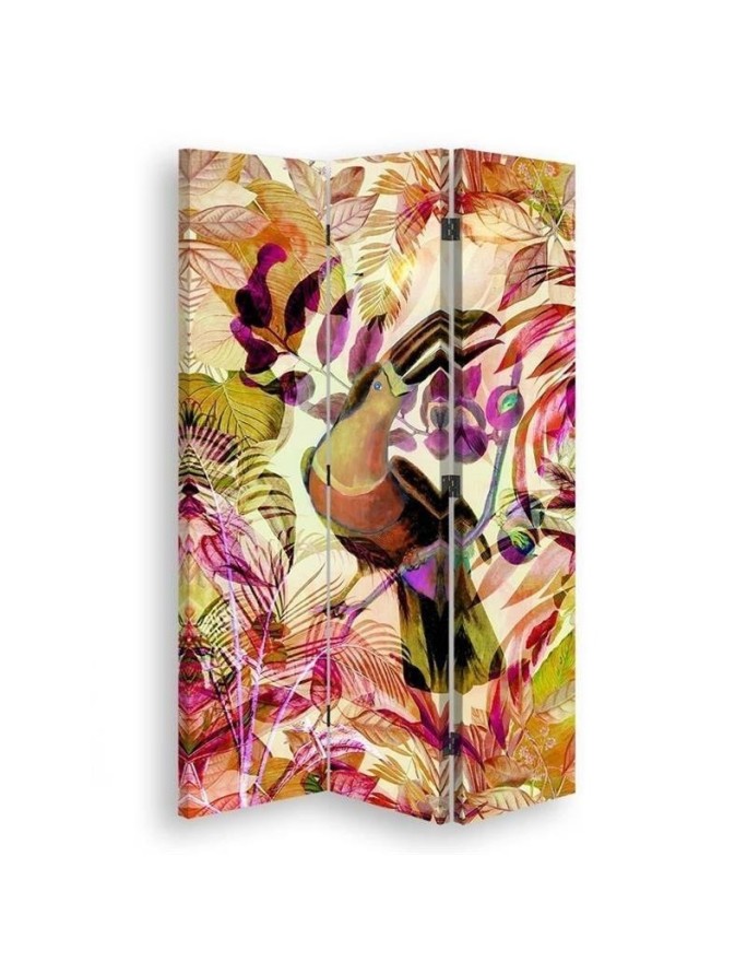 Multipart room divider - Tropical colourful toucan | FEEBY