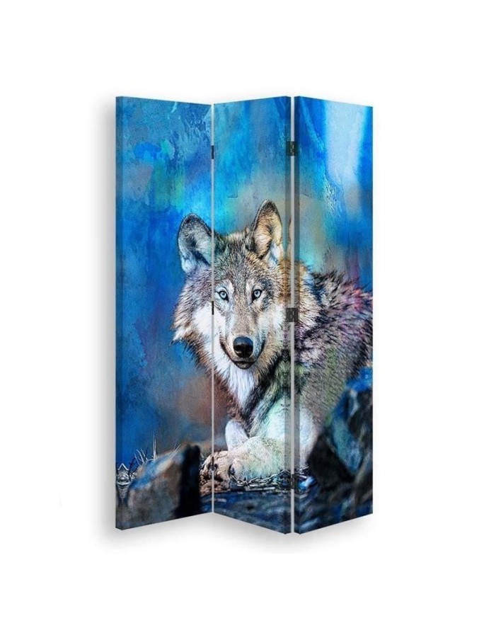 Practical bathroom divider - Wolf against the sky | FEEBY