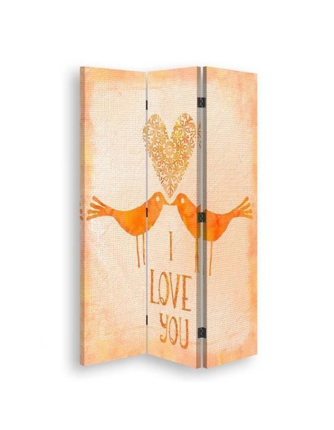 Multipart screen - Two birds on orange background | FEEBY