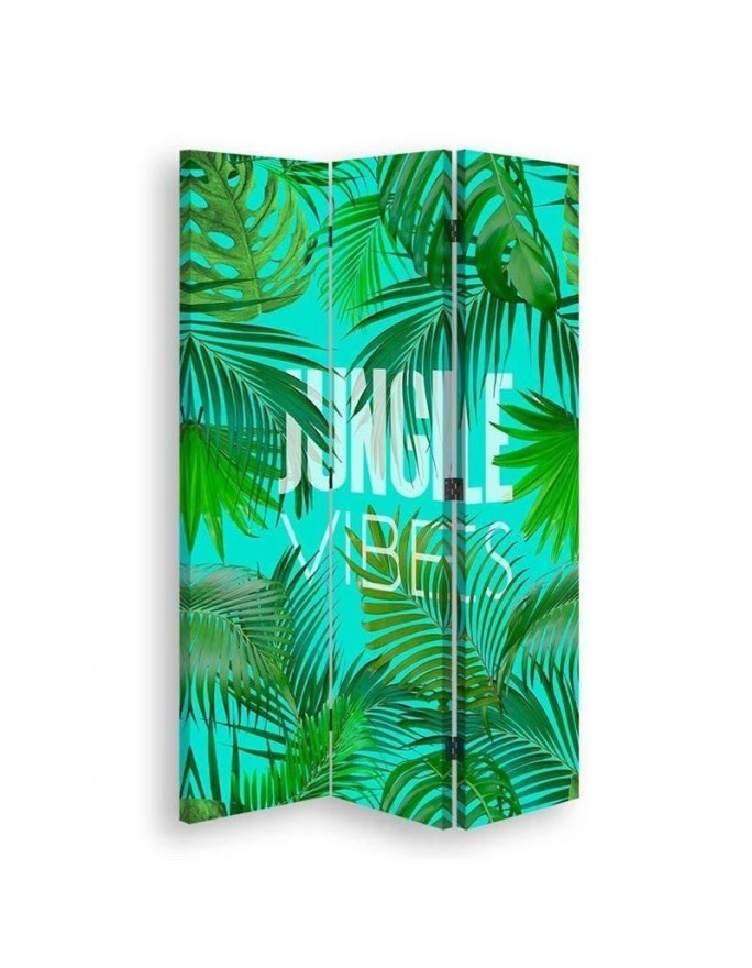 Modern rotating screen - Green leaves on blue background | FEEBY