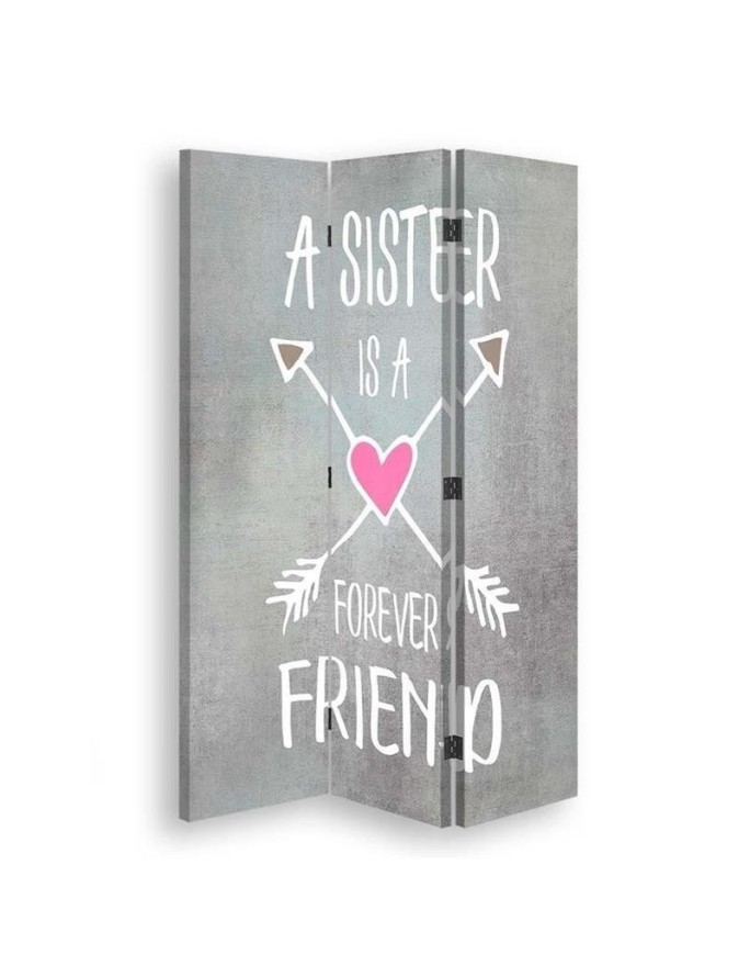 Rotating room divider - Inscription on grey background | FEEBY