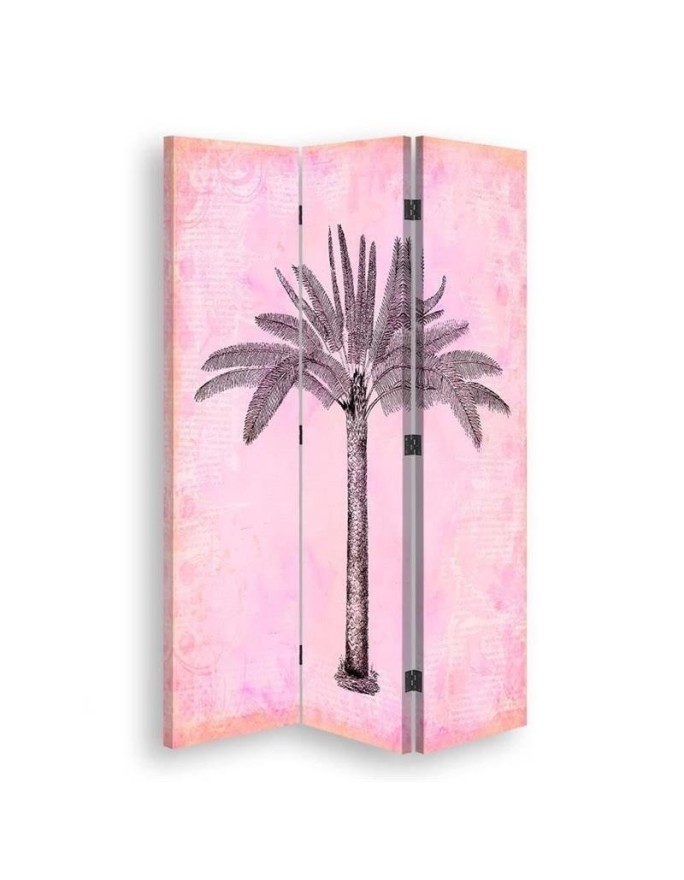 Practical room divider - Palm tree on pink background | FEEBY