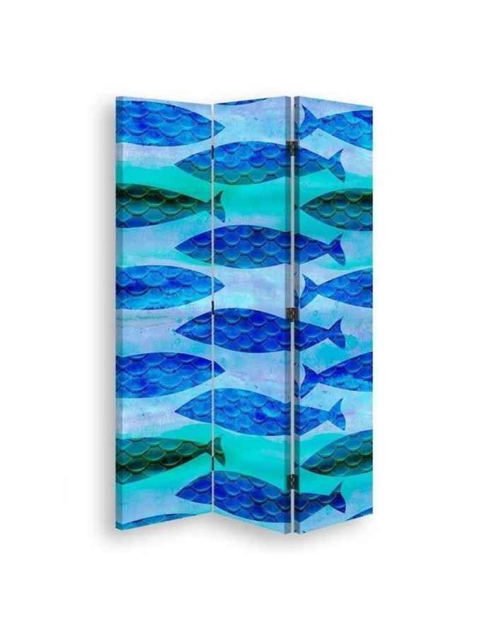 Bathroom divider - Shoal of blue fish | FEEBY