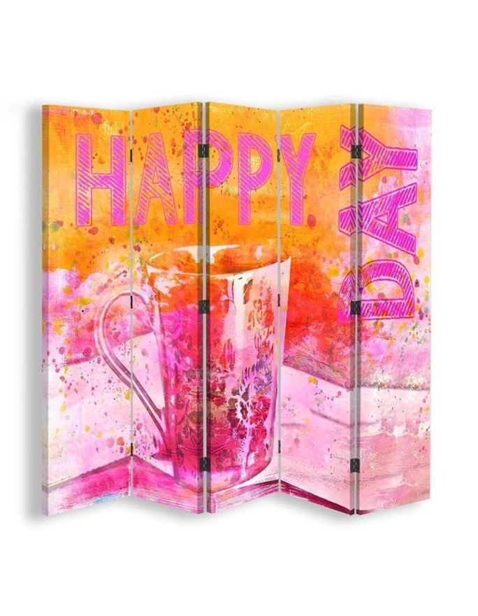 Screen for kitchen - Happy Day sign and mug | FEEBY
