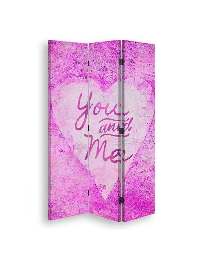 Modern room divider - Inscription in the middle of a heart | FEEBY