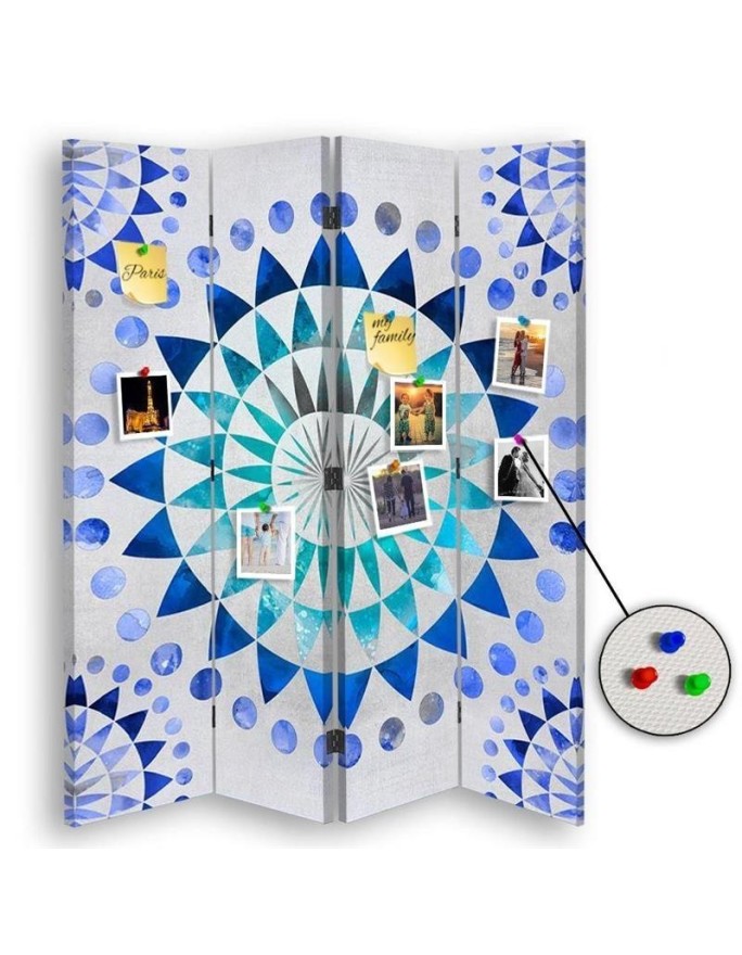 Living room divider - Blue mandala | FEEBY