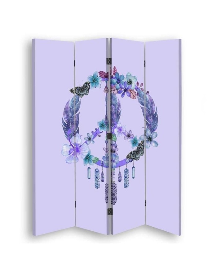 Decorative room divider - Purple peace sign | FEEBY