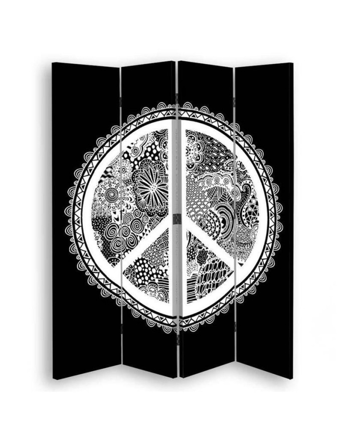 Room divider - Black and white peace sign | FEEBY