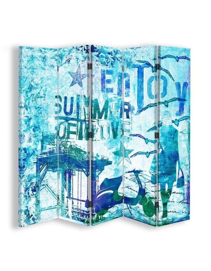 room divider - Blue holiday lettering | FEEBY