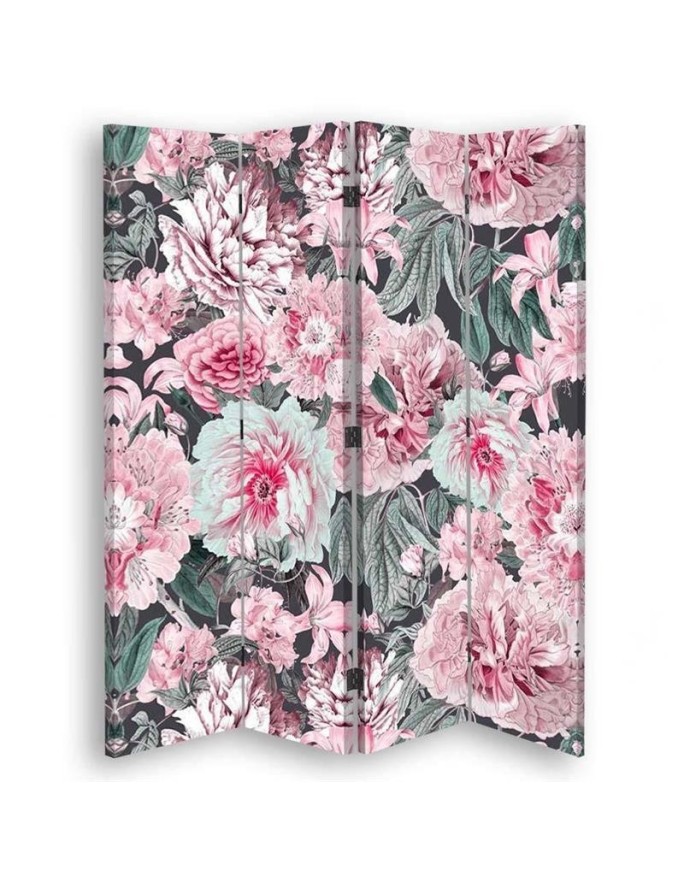 Double-sided screen - Garden of pink peonies | FEEBY