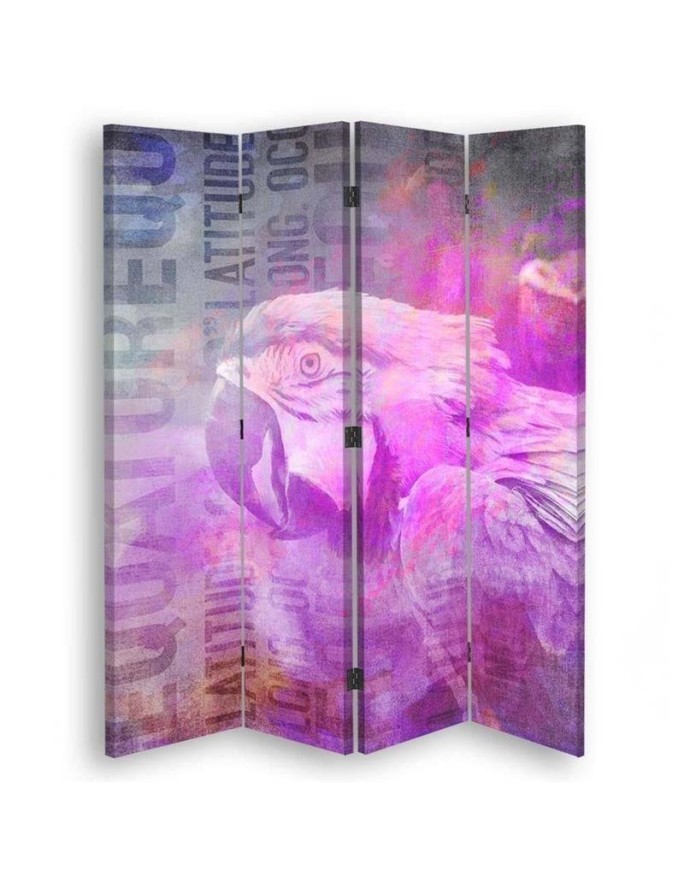 Decorative screen - Pink parrot | FEEBY
