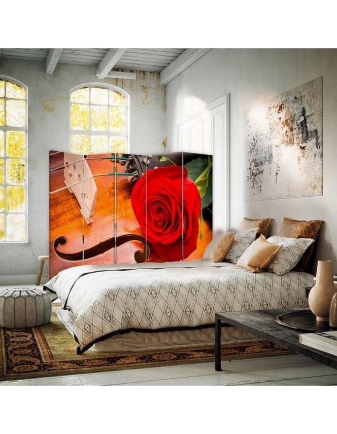 Decorative screen - Rose on violin | FEEBY
