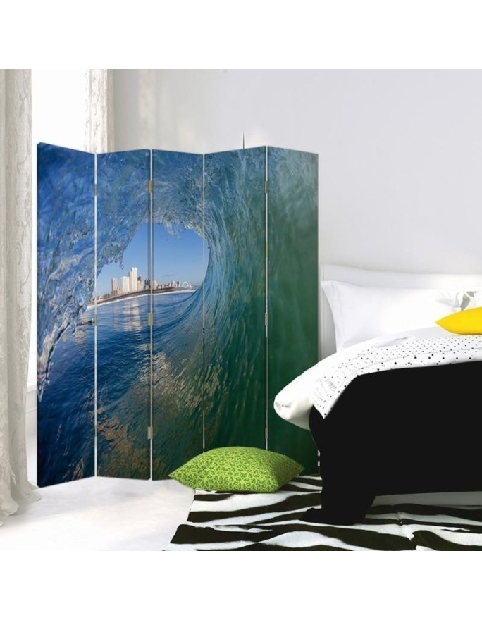 Living room divider - Wave with city view | FEEBY