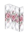 Bedroom divider - Roses on quilted texture | FEEBY