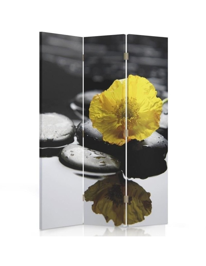 Multipart screen - Zen with yellow flower | FEEBY