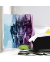 Decorative screen - Wolf against a forest in purples | FEEBY