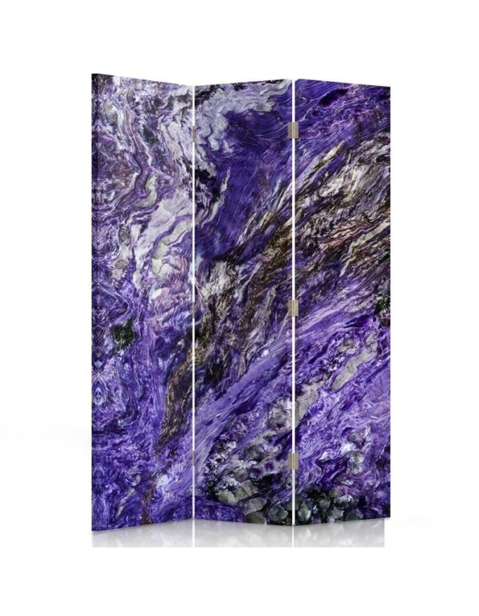 Bedroom divider - Rushing water in purple | FEEBY