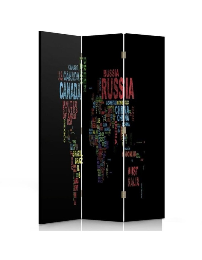 room divider - World map with captions | FEEBY