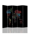 room divider - World map with captions | FEEBY