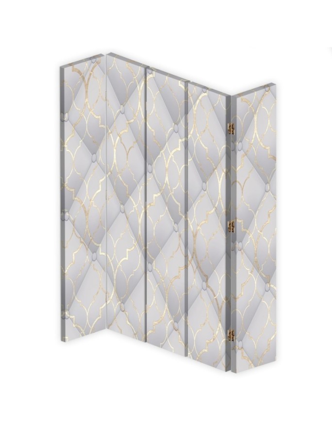 Modern room divider - Moroccan clover in grey | FEEBY