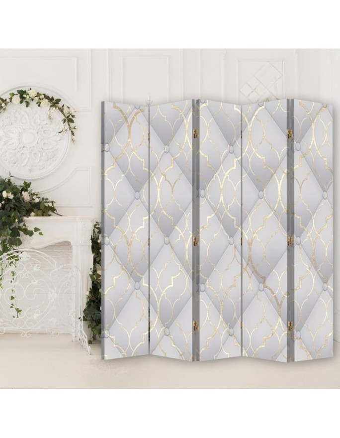 Modern room divider - Moroccan clover in grey | FEEBY