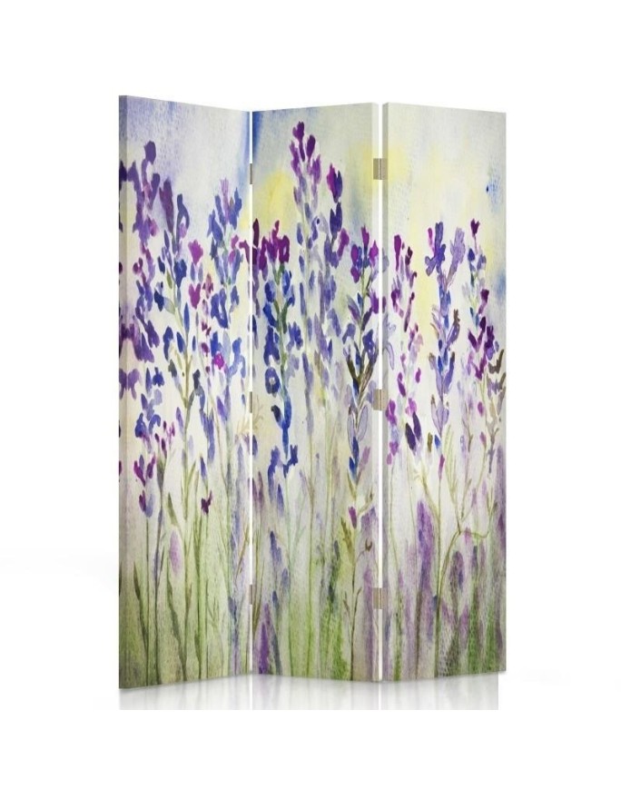 room divider - Painted flowers on white background | FEEBY