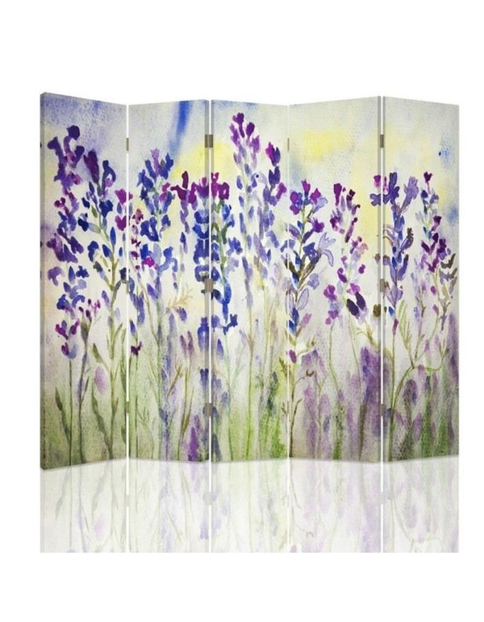 room divider - Painted flowers on white background | FEEBY