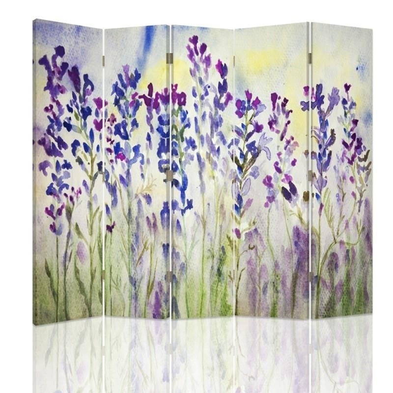 room divider - Painted flowers on white background | FEEBY