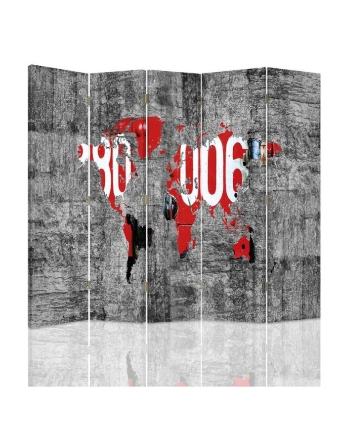 Decorative screen - Stylish world map | FEEBY