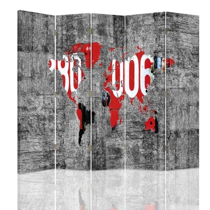 Decorative screen - Stylish world map | FEEBY
