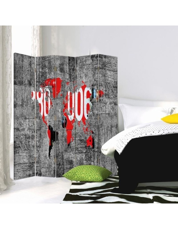 Decorative screen - Stylish world map | FEEBY