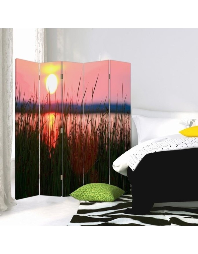 Living room divider - Sunset on the lake | FEEBY