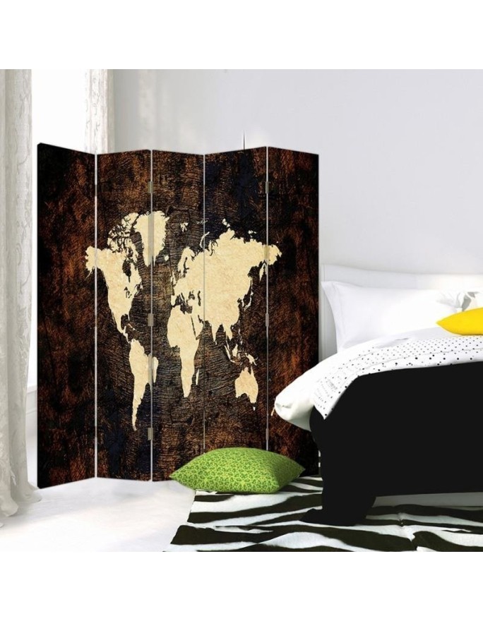 Multipart screen - World map on dark boards | FEEBY